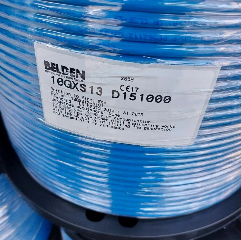 Cat6A Plenum Belden 10GXS13 Solid Copper 23AWG 1000ft Ethernet Cable