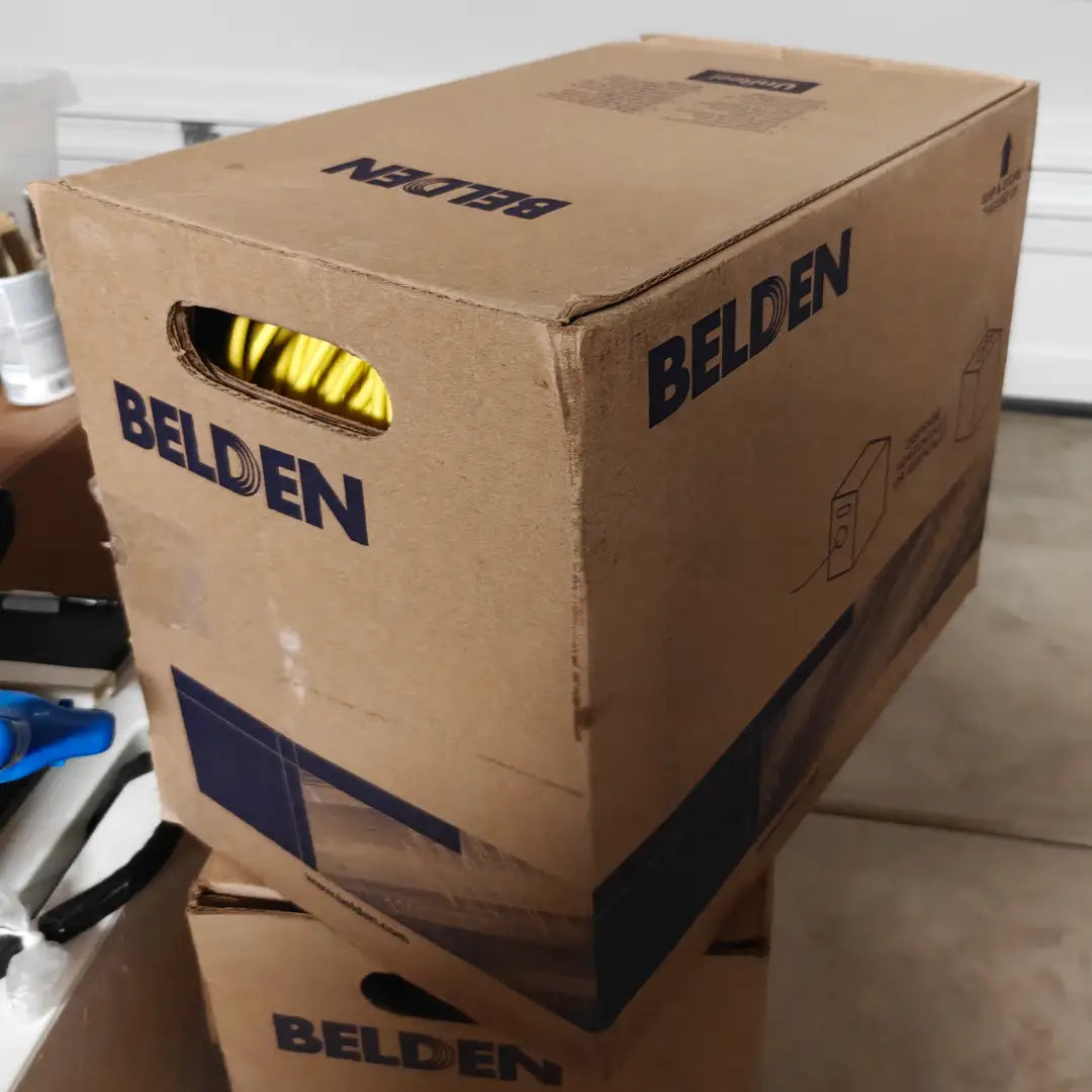 Belden D6UP Cat6 Plenum Yellow Solid Copper 23 AWG USA Made 1000ft Ethernet Cable