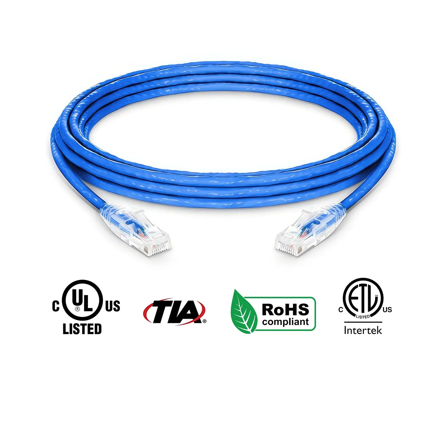 Cat5e Ethernet Patch Cables Booted Blue 20ft