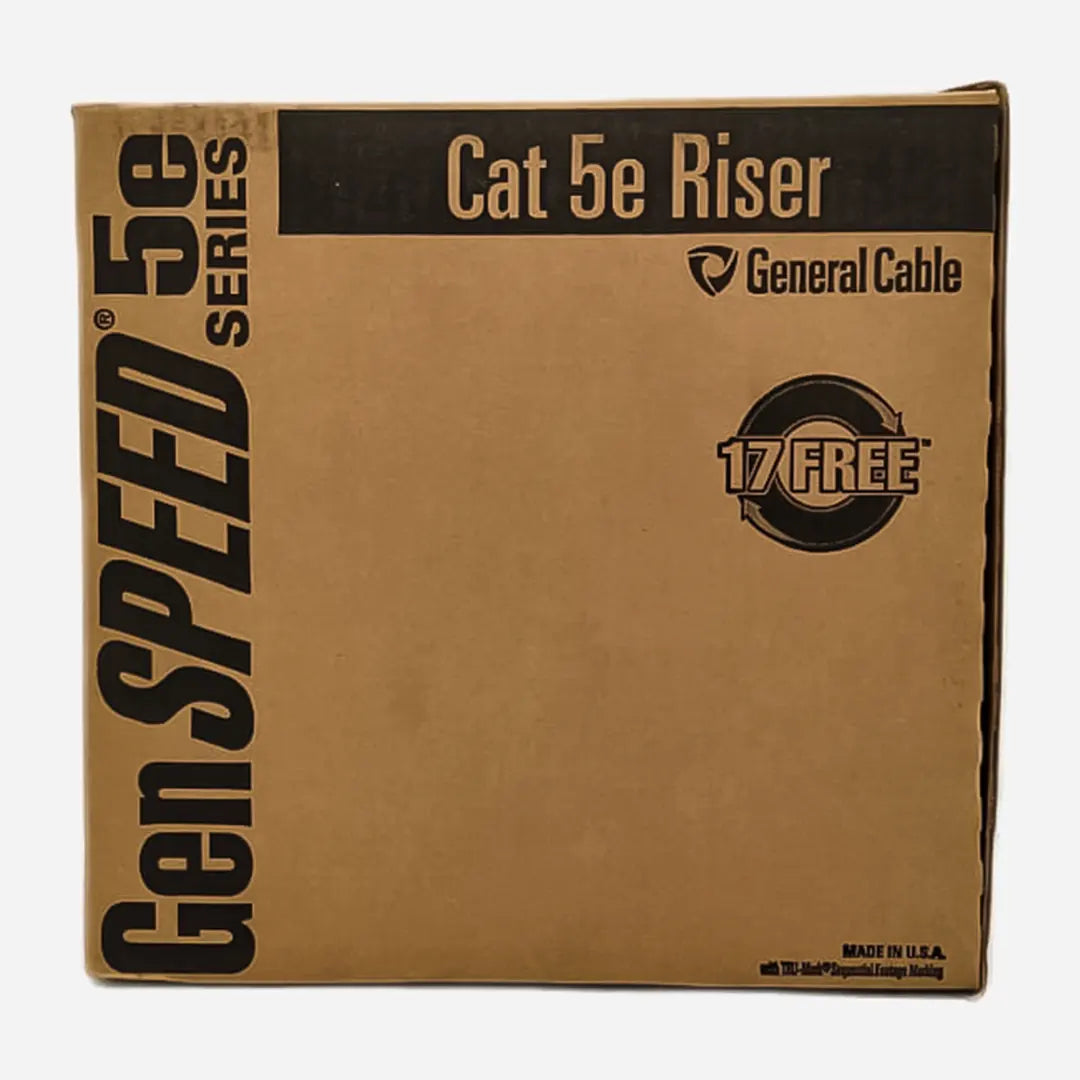 The side panel of the GenSPEED Cat5e Riser cable pull box