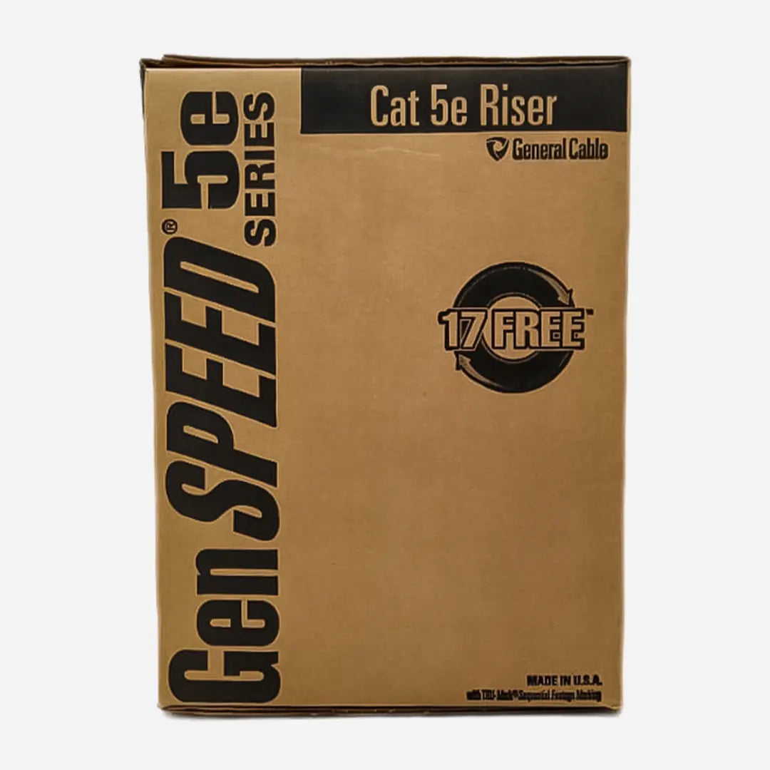 The side panel of the GenSPEED Cat5e Riser cable pull box