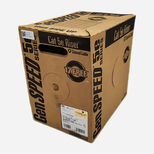 An angled view of the GenSPEED Cat5e Riser cable pull box