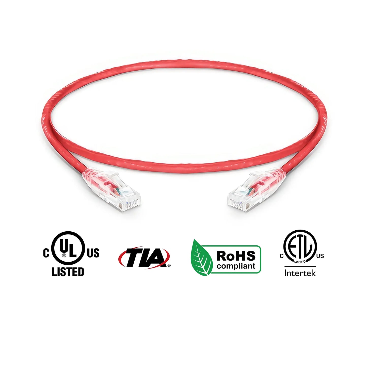 Cat6 Patch Cable Bare Copper 24 AWG Red 1