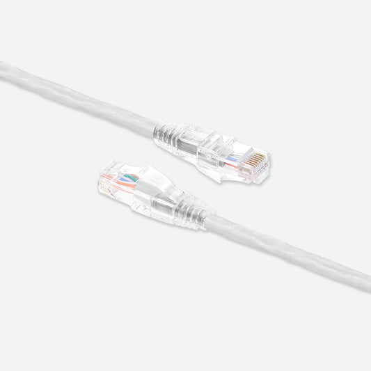 Cat6 Patch Cable Bare Copper Snagless 24 AWG White UL Listed
