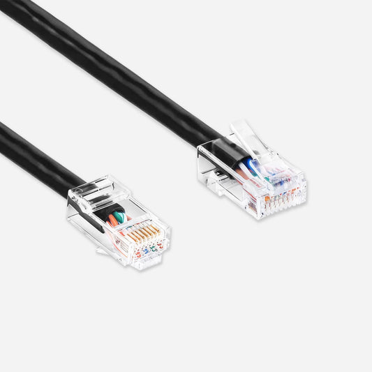 Cat6 non booted Ethernet Patch Cables 24 AWG Black