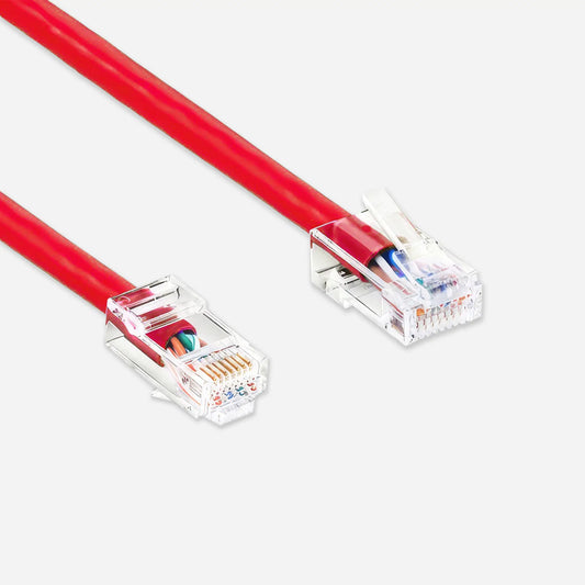 Cat6 non booted Ethernet Patch Cables 24 AWG Red