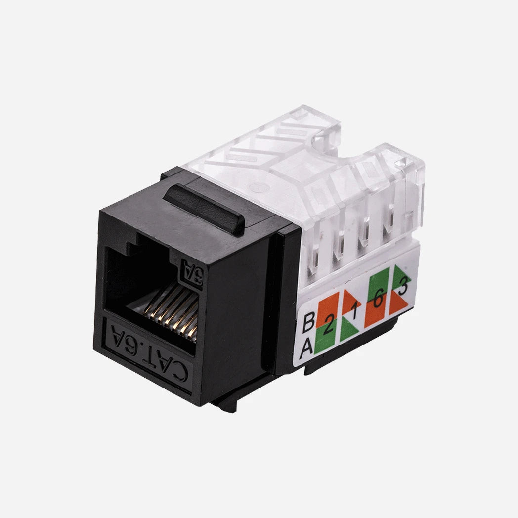 Cat6A Keystone jacks Black
