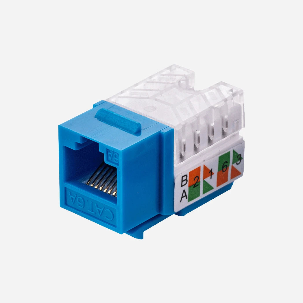 Cat6A Keystone jacks Blue