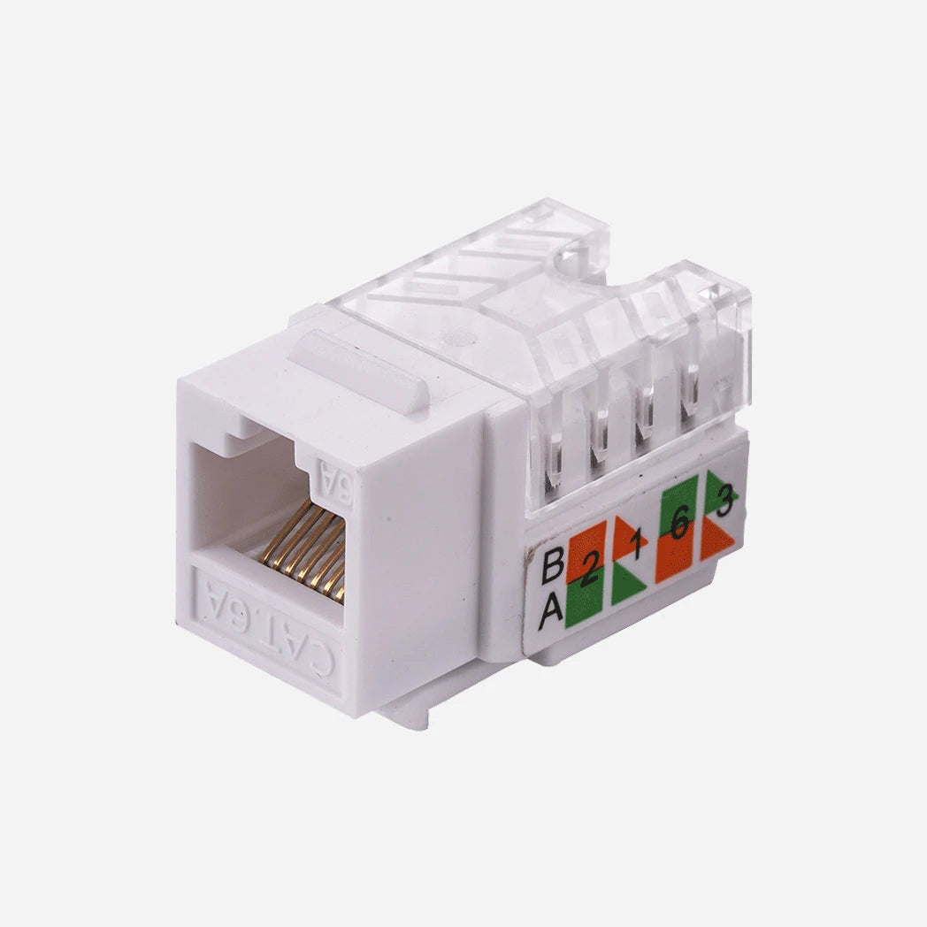 Cat6A Keystone jacks White