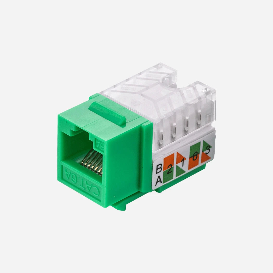 Cat6A Keystone jacks Green