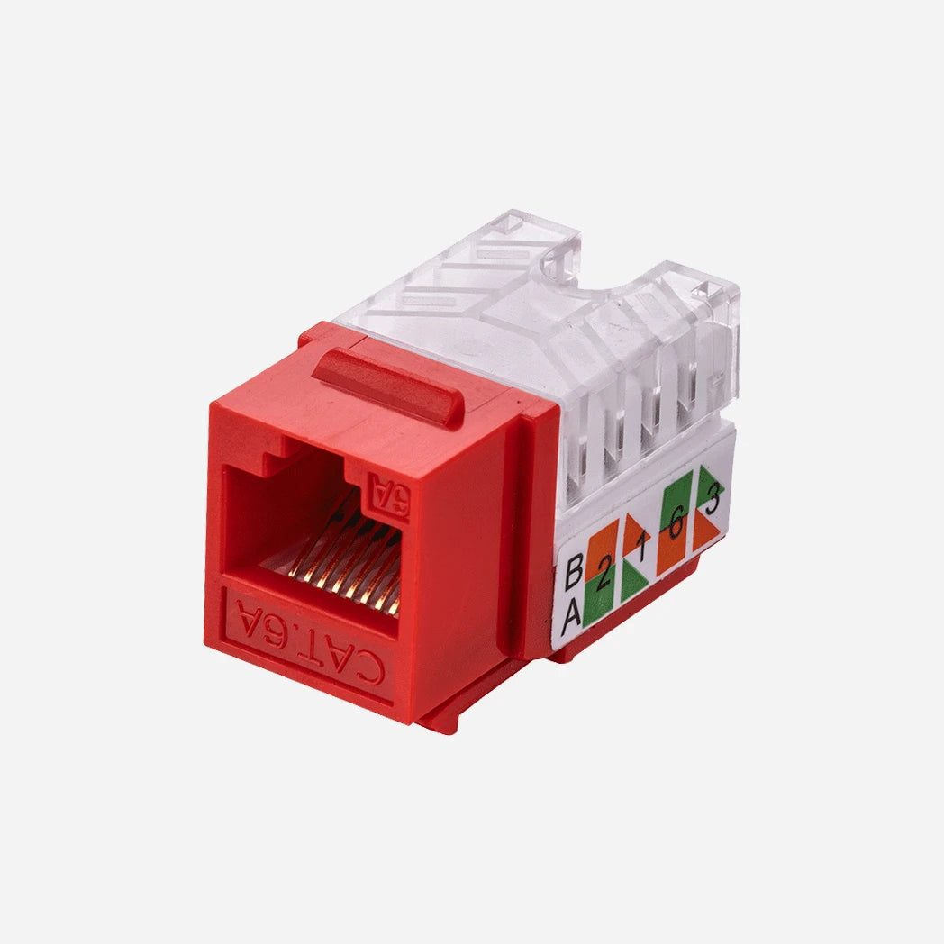 Cat6A Keystone jacks Red