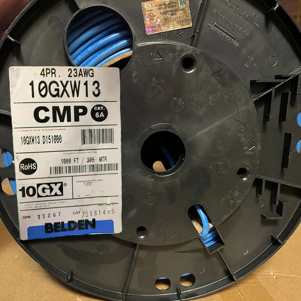 Cat6A plenum Belden 10GXW13 Roll down side