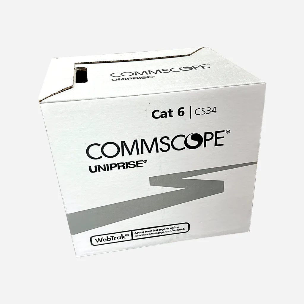 Cat6 Plenum CommScope CS34P Solid Copper 1000ft Blue Ethernet Cable