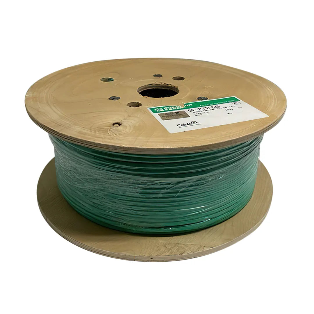 A 1000ft spool of Superior Essex Cat6A F/UTP green ethernet cable