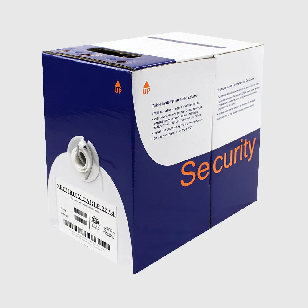 Wavenet SC2204RXX1 22/4 Solid Copper 4C Riser 22AWG CMR 1000ft Security Cable (Pull Box)