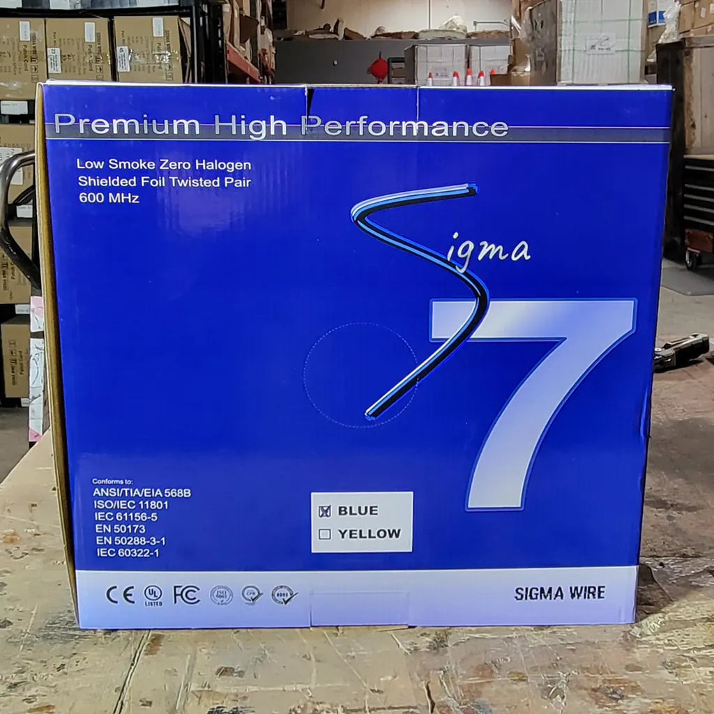 Cat7 CM S/FTP 23AWG 1000MHz Blue 250 ft Ethernet Cable Roll