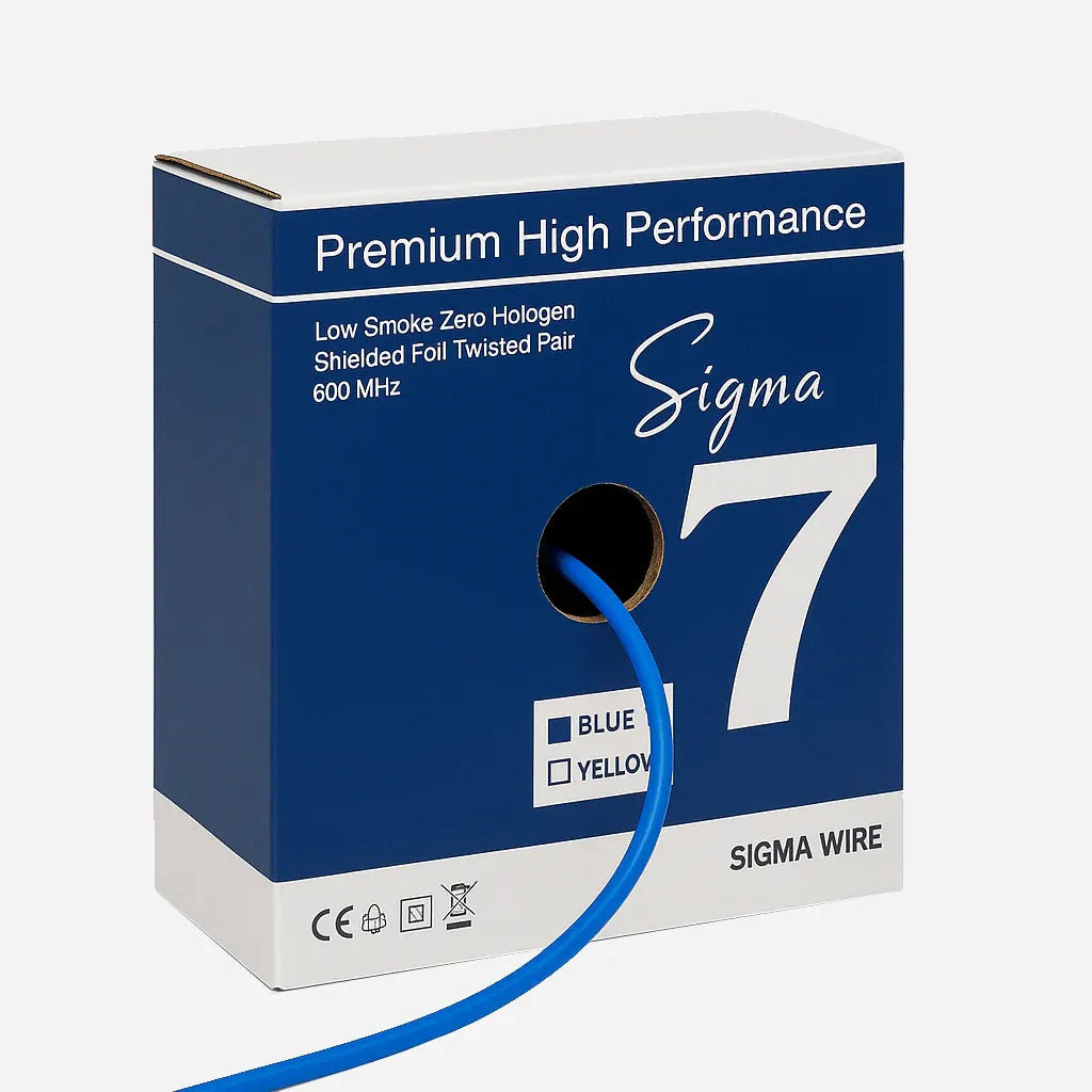 Cat7 CM S/FTP 23AWG 1000MHz Blue 250 ft Ethernet Cable Roll