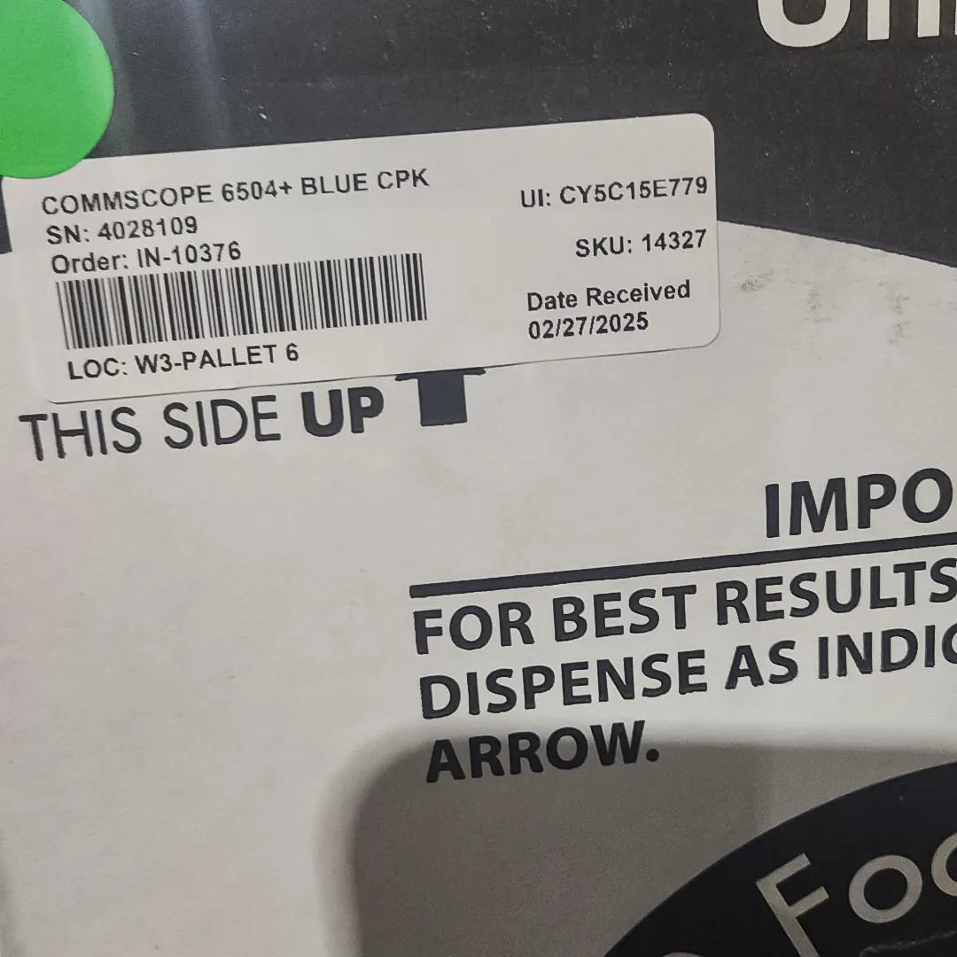 CommScope 6504+ Media6 CAT6 Plenum 1000ft UTP Blue Ethernet Cable