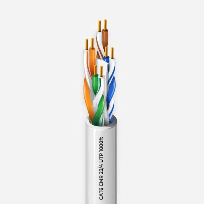 CAT6 Riser UTP Cable white 1000ft
