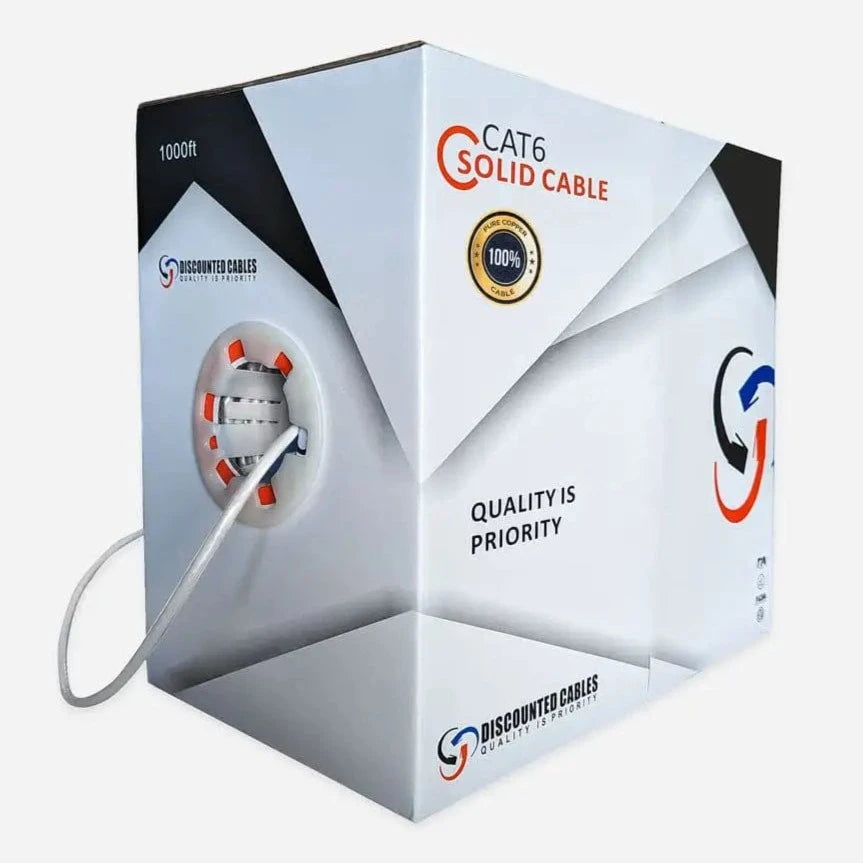 Monoprice Cable Ethernet Cat6A A Granel - 1000 Pies - Blanco | Sólido