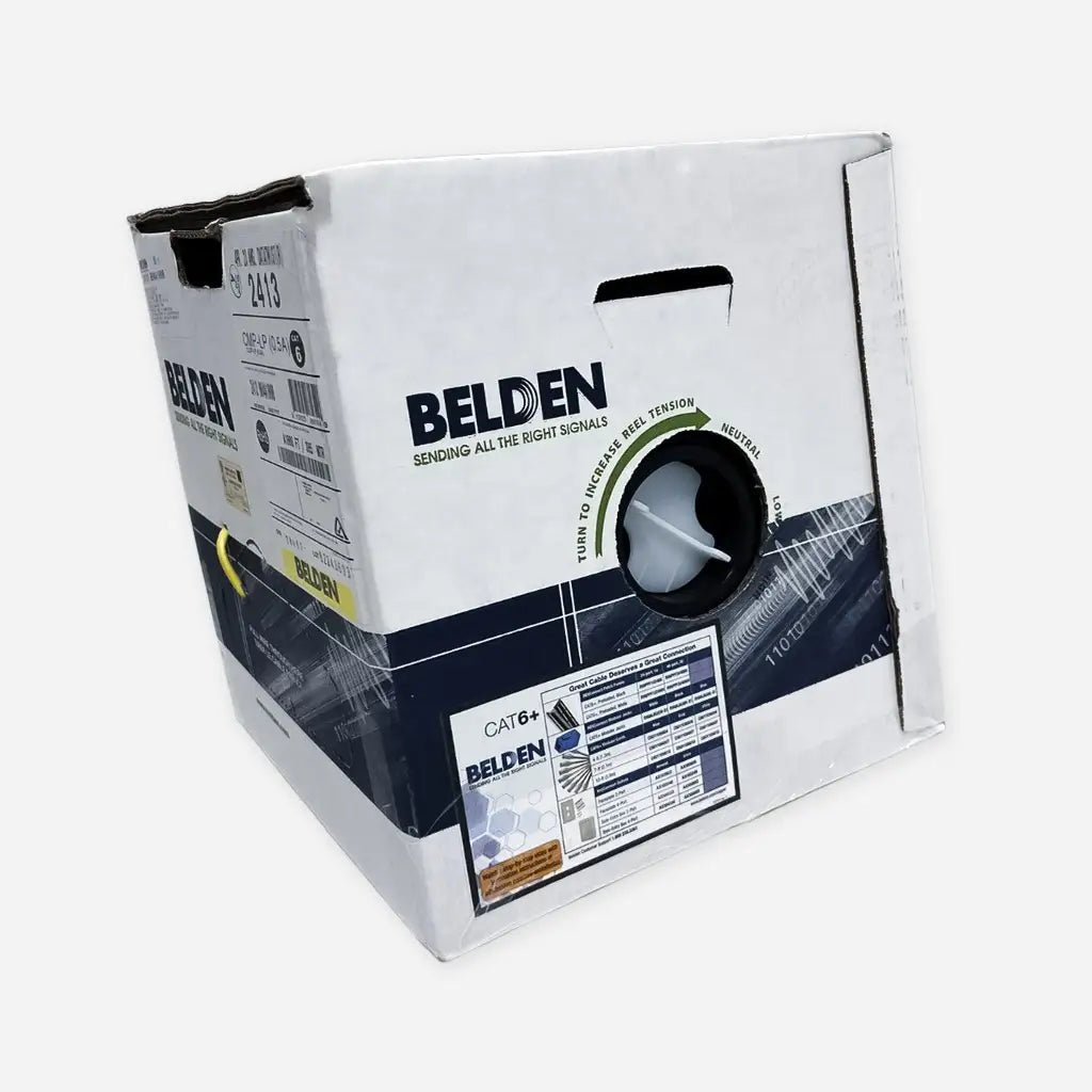 Cat6 Plenum Belden 2413 Solid Copper Cable USA Made 1000ft