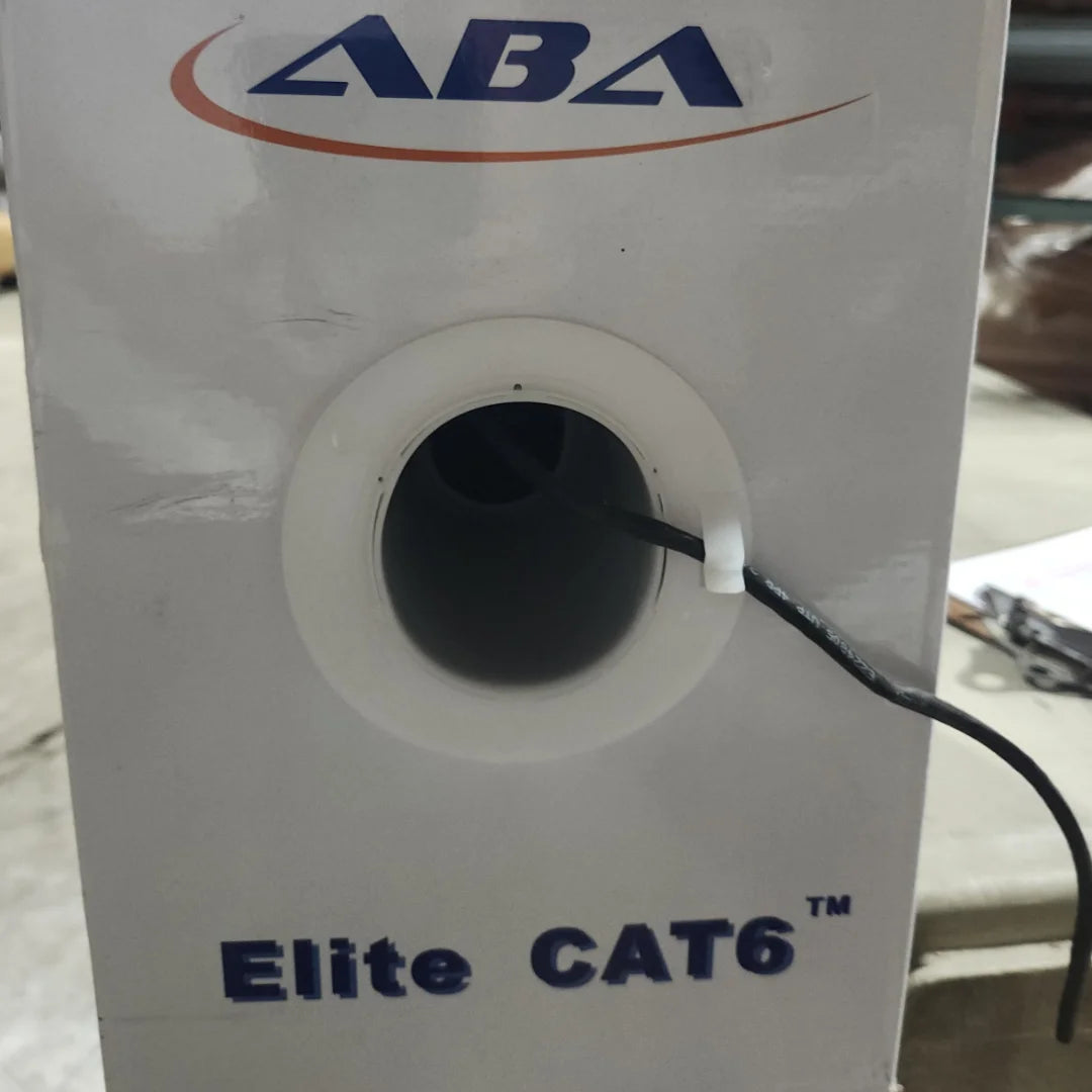 ABA Elite CAT6 Plenum 1000ft Solid Copper 550MHz High-Speed Ethernet Cable