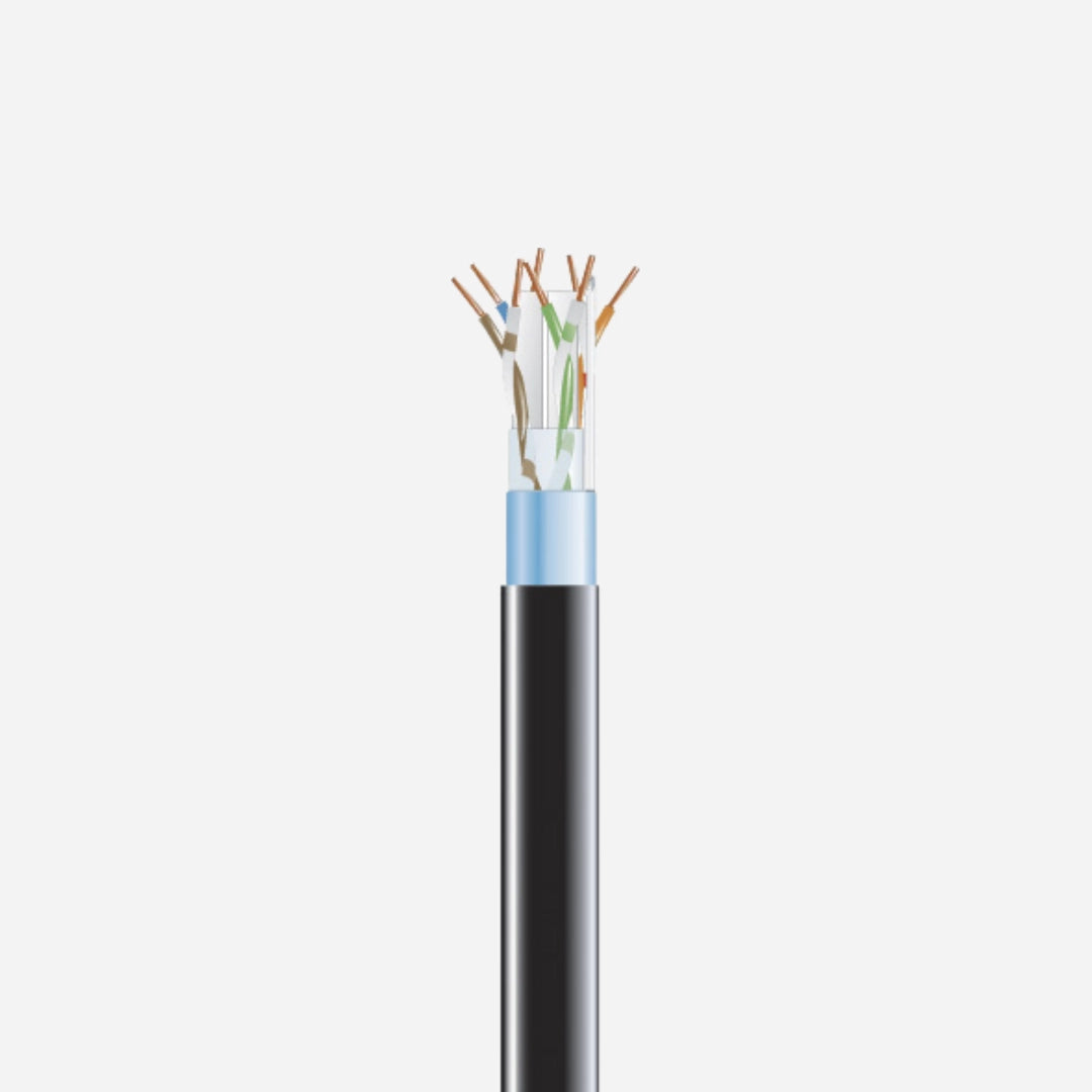 Black Box EVNSL061XA Cat6 Plenum 400MHz Solid Copper Shielded F/UTP 24AWG 1000ft Ethernet Cable