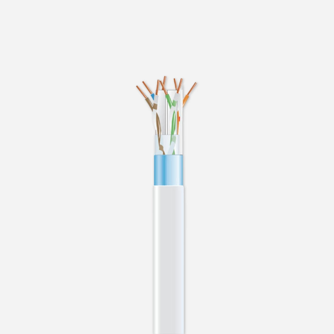 Black Box EVNSL061XA Cat6 Plenum 400MHz Solid Copper Shielded F/UTP 24AWG 1000ft Ethernet Cable