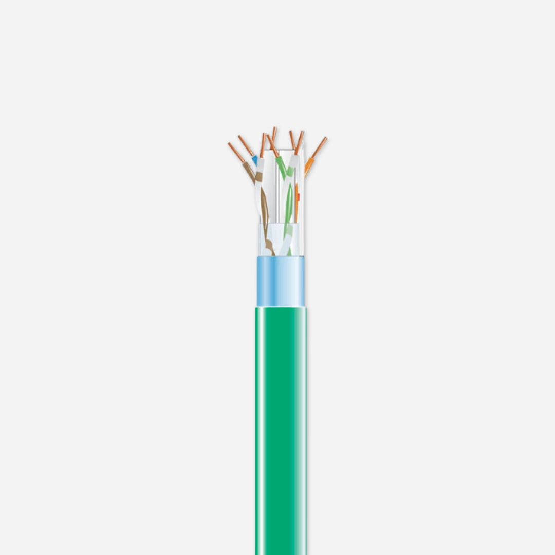 Black Box EVNSL061XA Cat6 Plenum 400MHz Solid Copper Shielded F/UTP 24AWG 1000ft Ethernet Cable