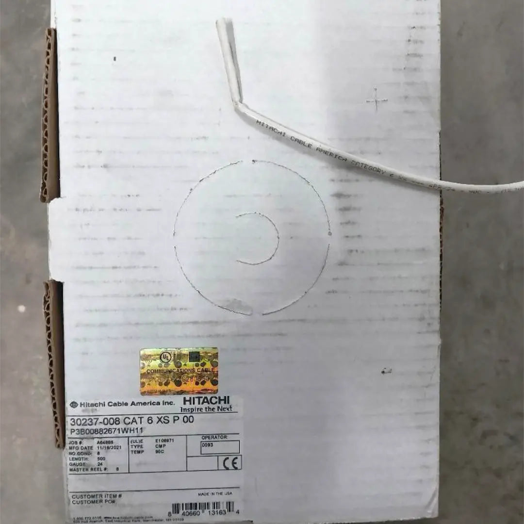 CAT6 XS Plenum Proterial 30237-8 UTP 500ft Ethernet Cable