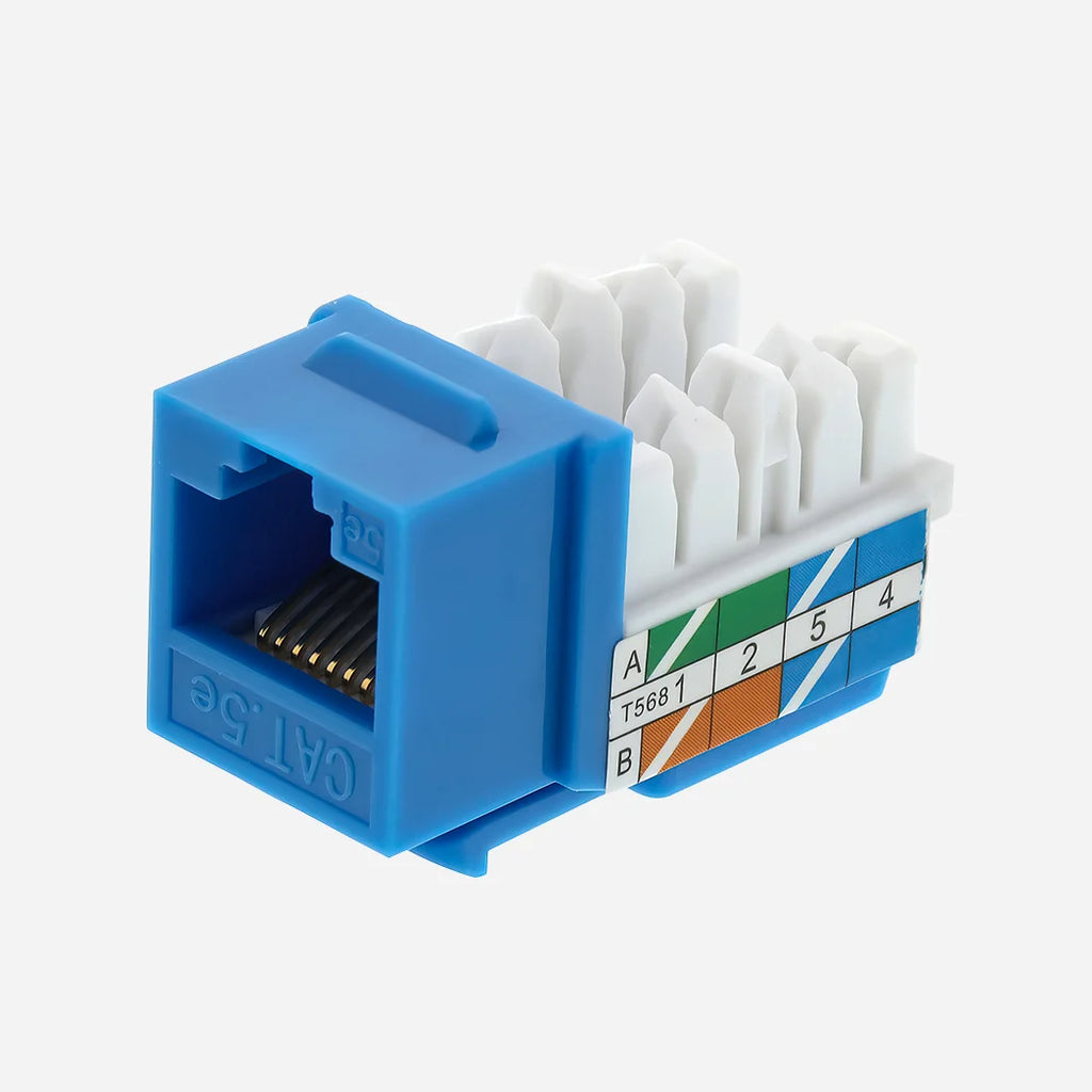 Cat5e Keystone Jacks Punch Down 45 Degree Pack of 50 Pcs - Discounted ...