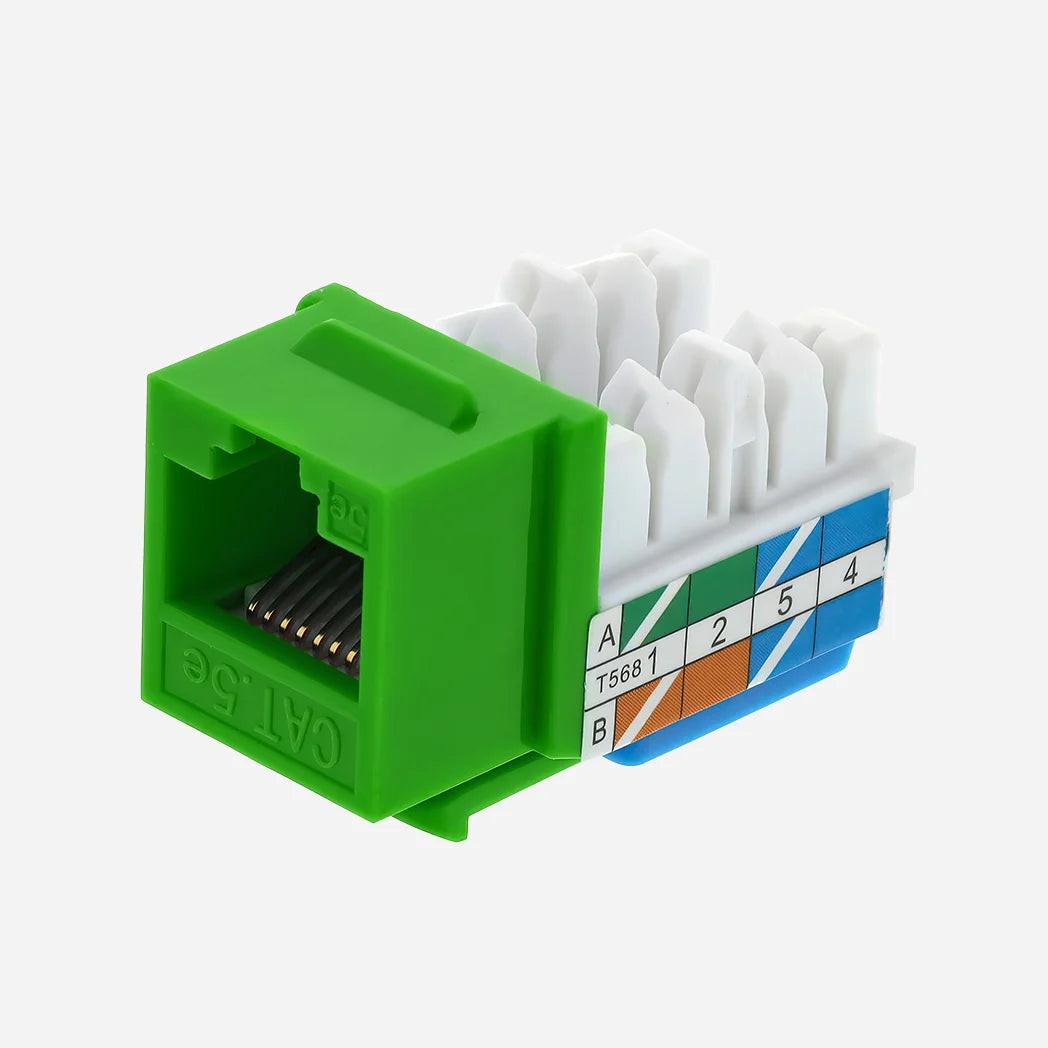 keystone jacks cat5e Green Color