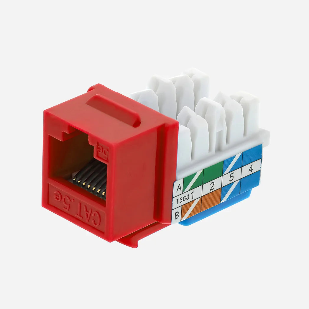 keystone jacks cat5e Red Color