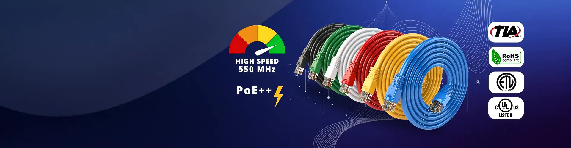 Cat6 Booted UL Listed Patch Cords multiple lengths