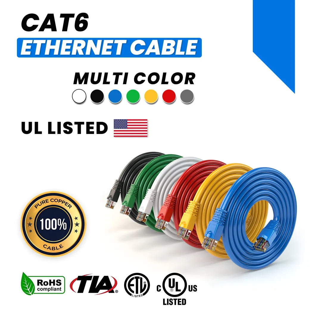 Cat6 Cord Solid Copper UL listed Patch Cables