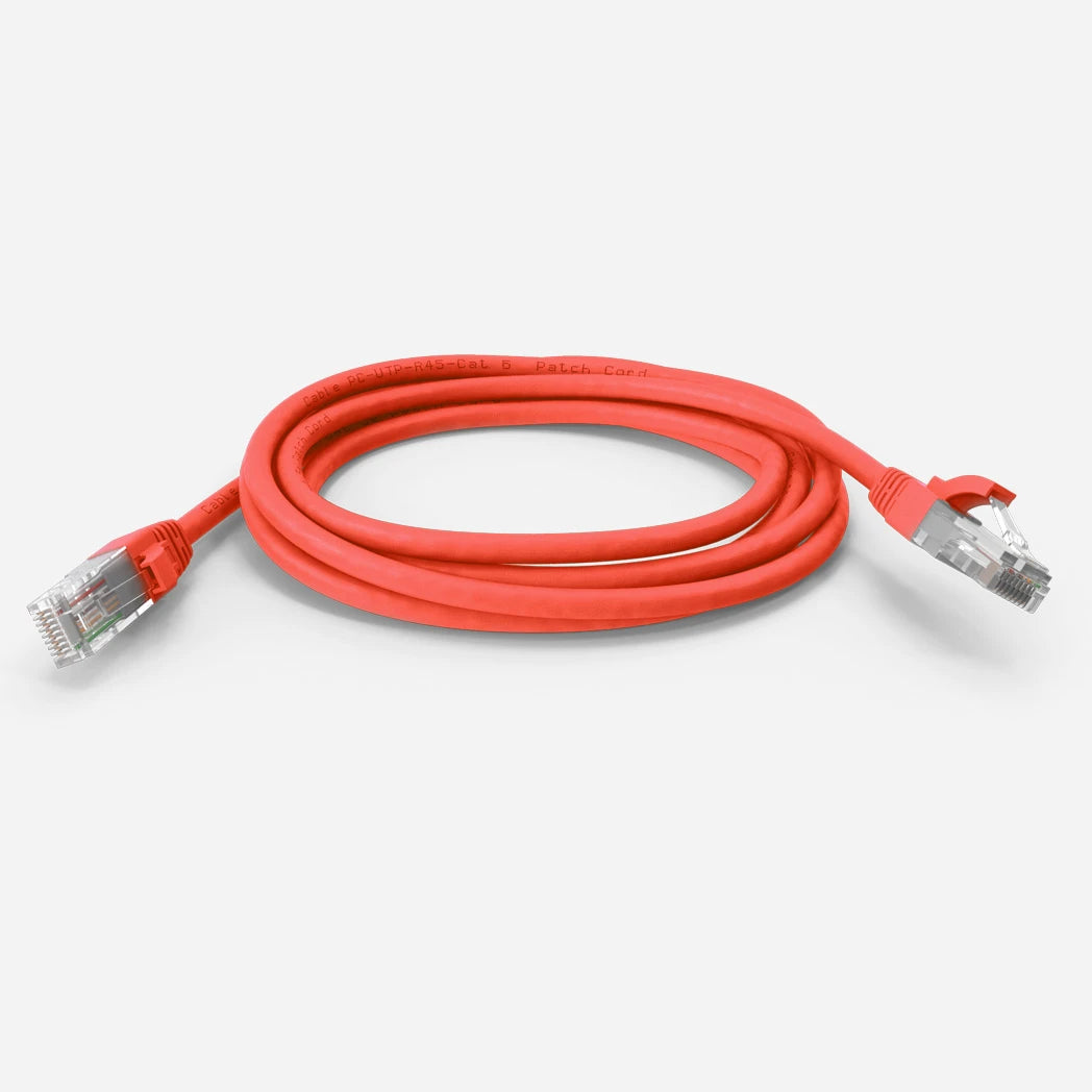 Cat6 Cord booted UL listed Red
