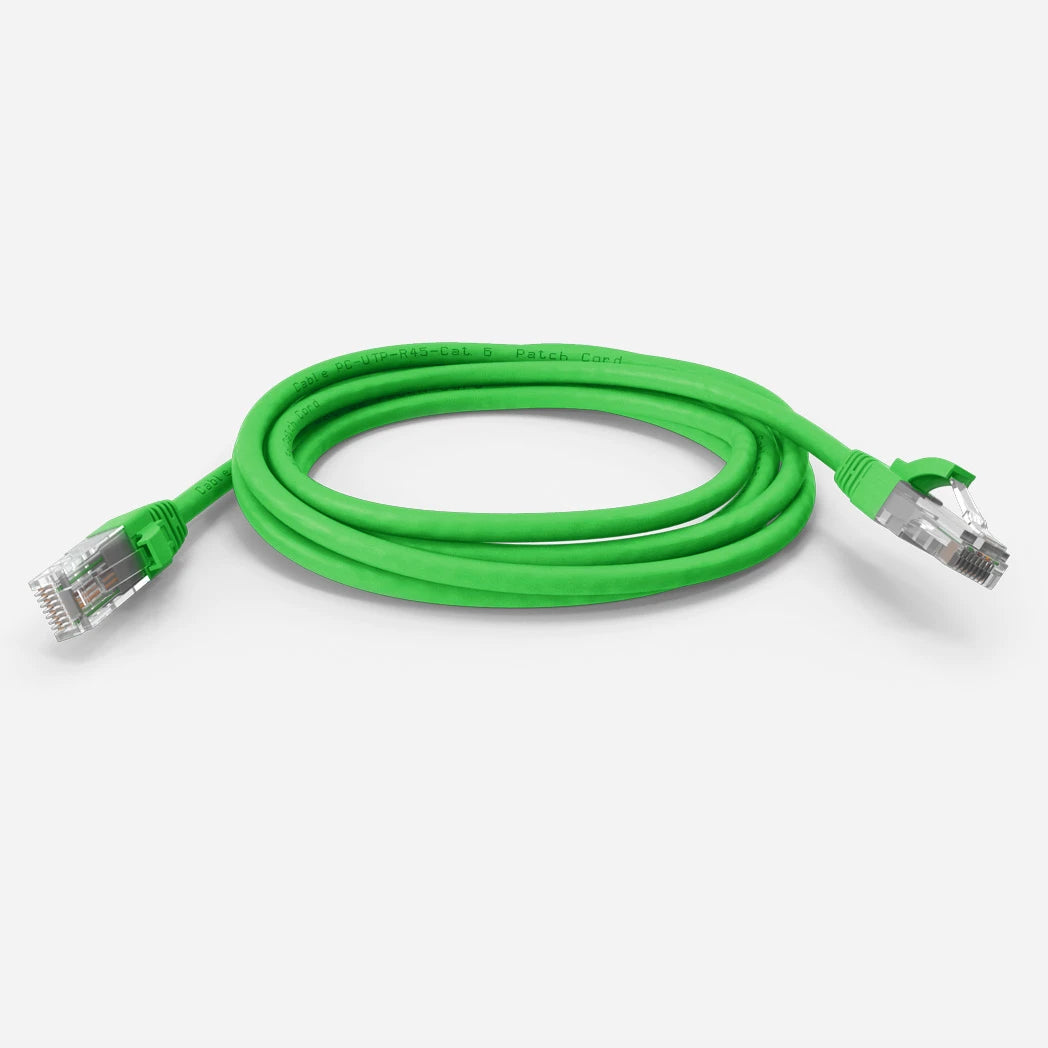 Cat6 Cord booted UL listed Green