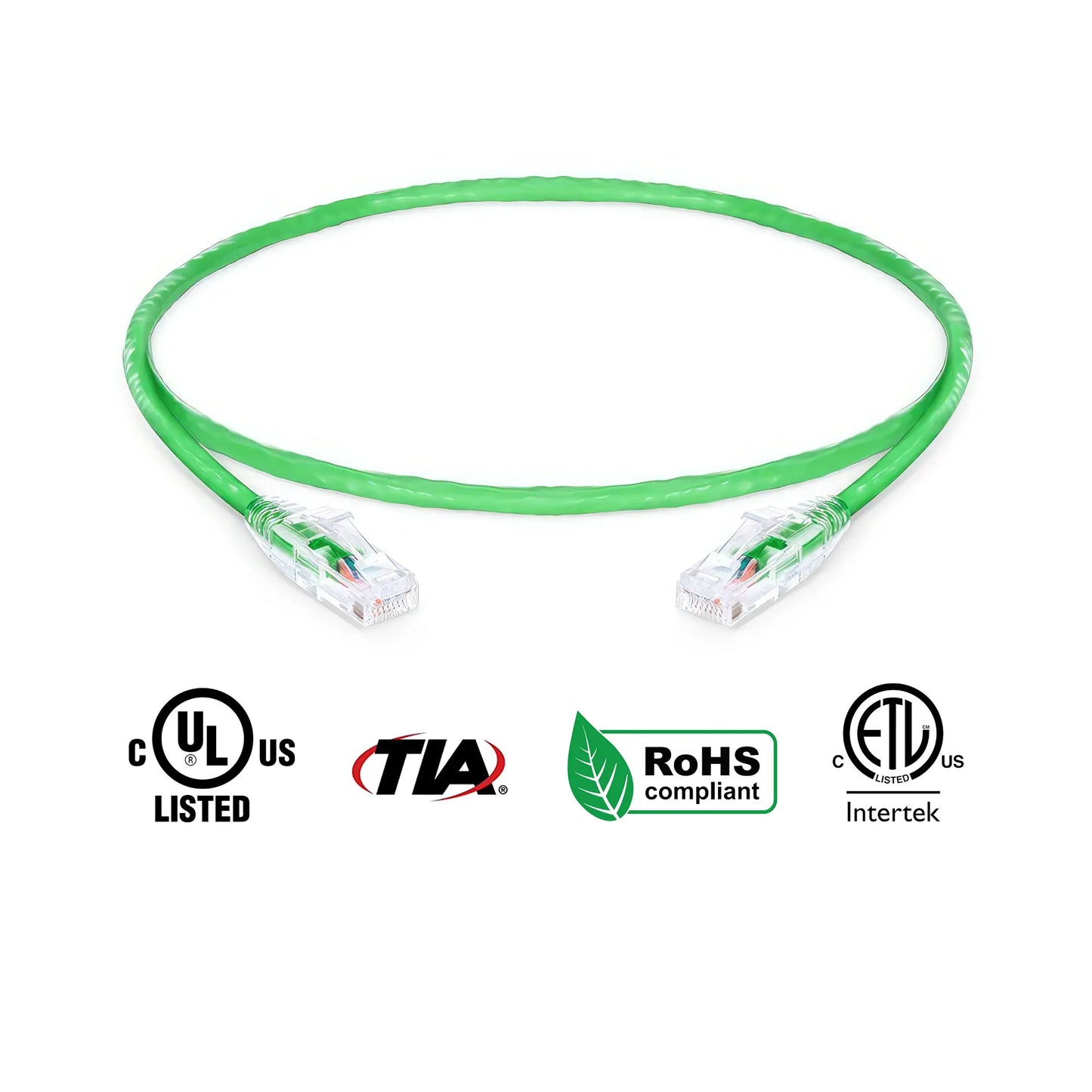 Cat6 Patch Cable Bare Copper 24 AWG Green 1