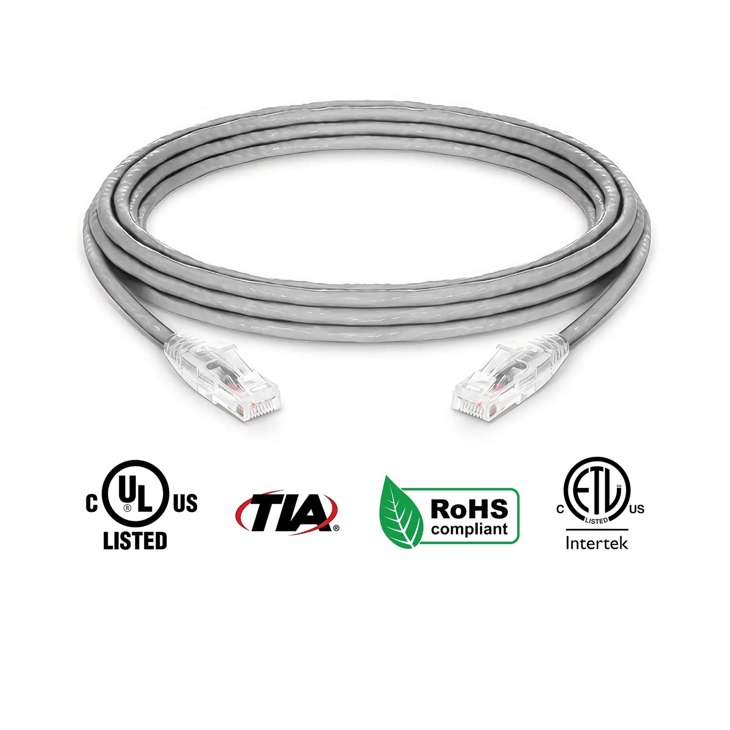 Cat6 Patch Cable Bare Copper 24 AWG Gray 20