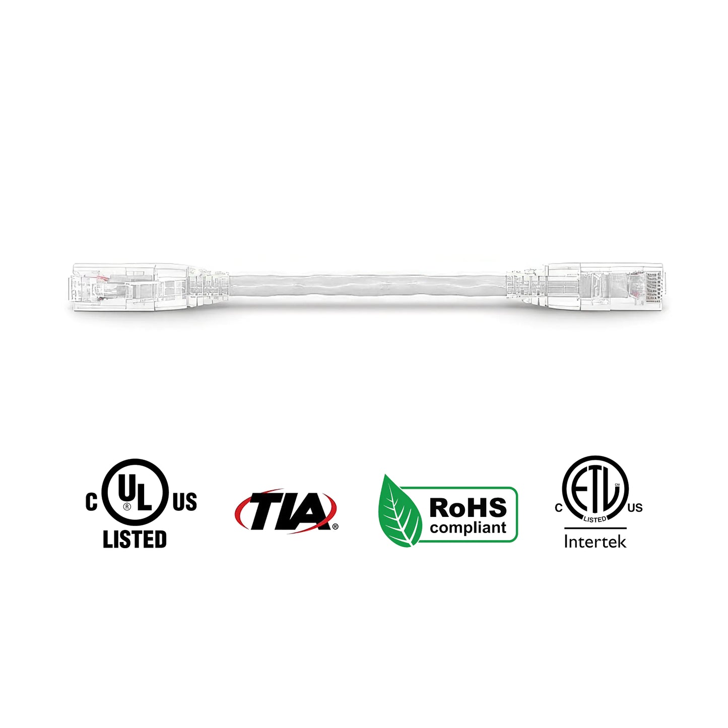 Cat6 Patch Cable Bare Copper 24 AWG White 0.5