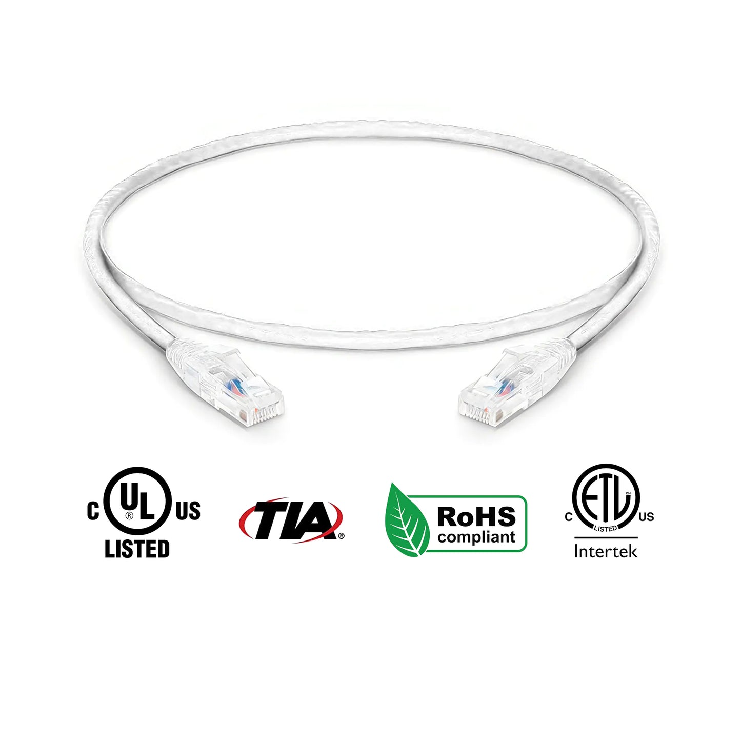 Cat6 Patch Cable Bare Copper 24 AWG White 1