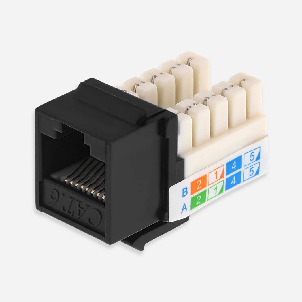 keystone jacks Cat6 Black Color