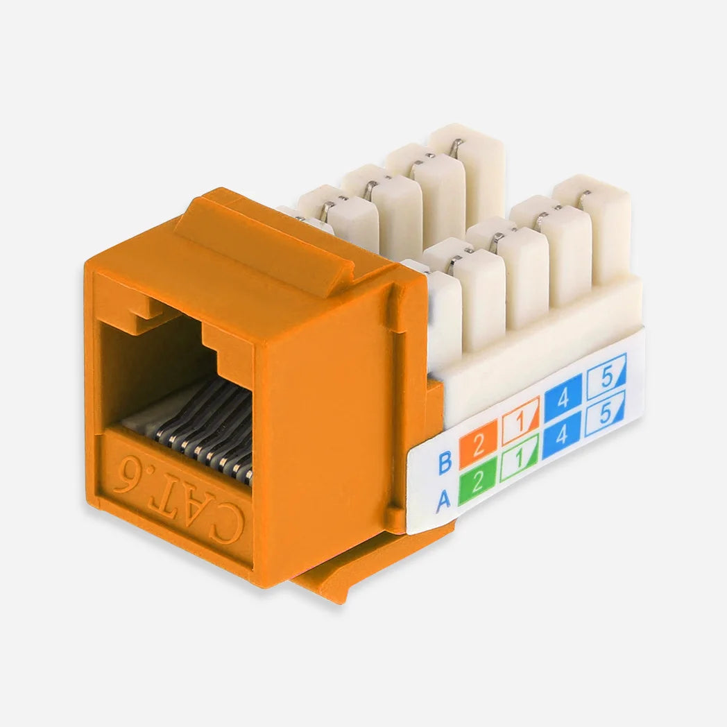 Imbaprice Keystone Jack RJ45 Cat.6 - Modulo Punch Down 110 Placcato Oro Per Reti Ufficio E Casa