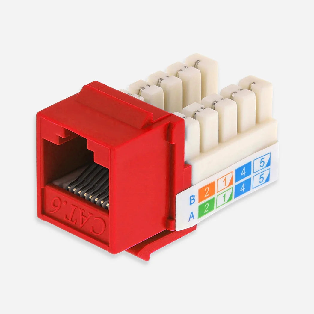 Imbaprice Keystone Jack RJ45 Cat.6 - Modulo Punch Down 110 Placcato Oro Per Reti Ufficio E Casa
