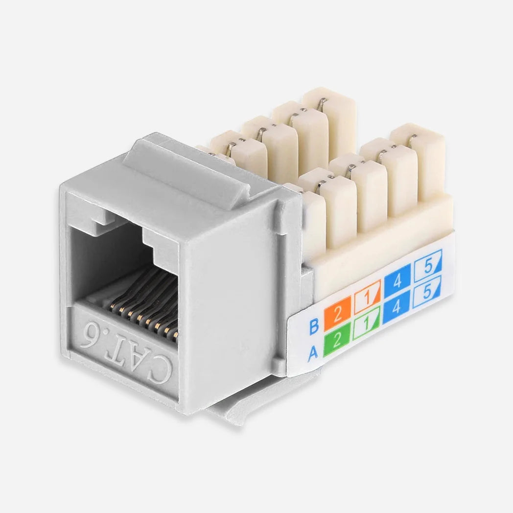 keystone jacks Cat6 white Color