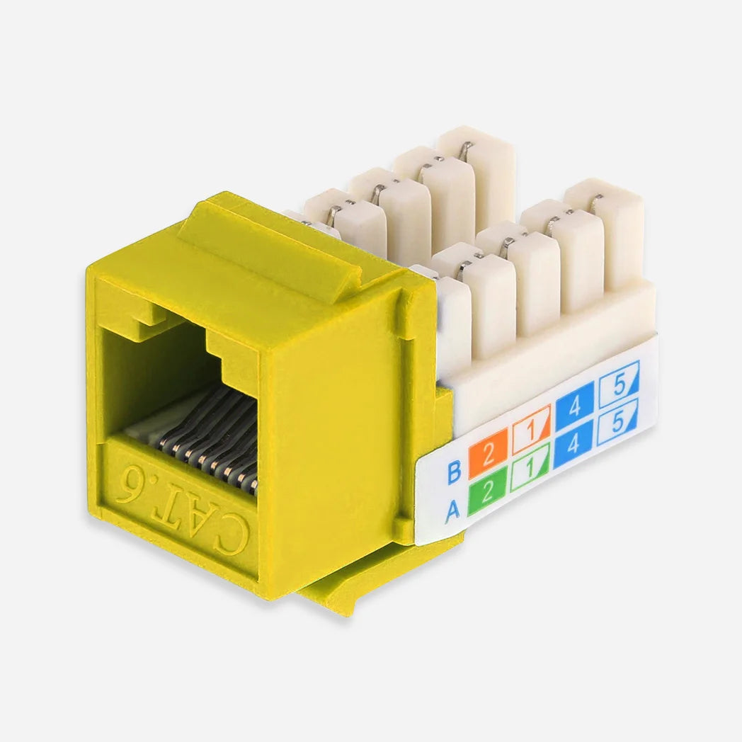 keystone jacks Cat6 Yellow Color