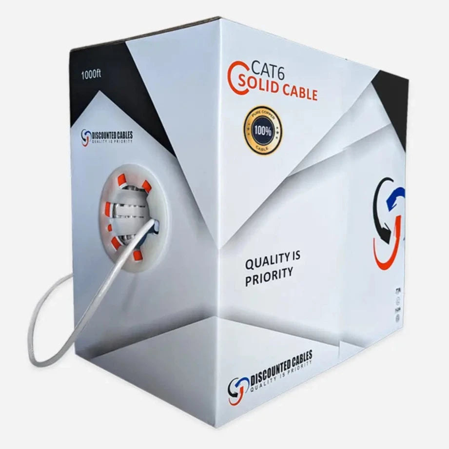 Monoprice Cable Ethernet Cat6A A Granel - 1000 Pies - Blanco | Sólido