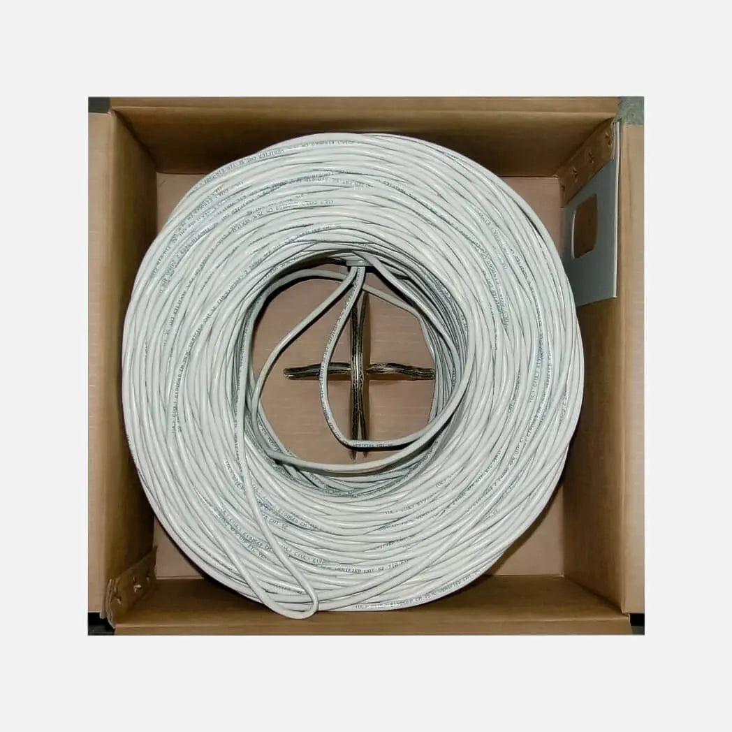 CAT6 Riser Genesis White 1000ft Ethernet Cable open view box