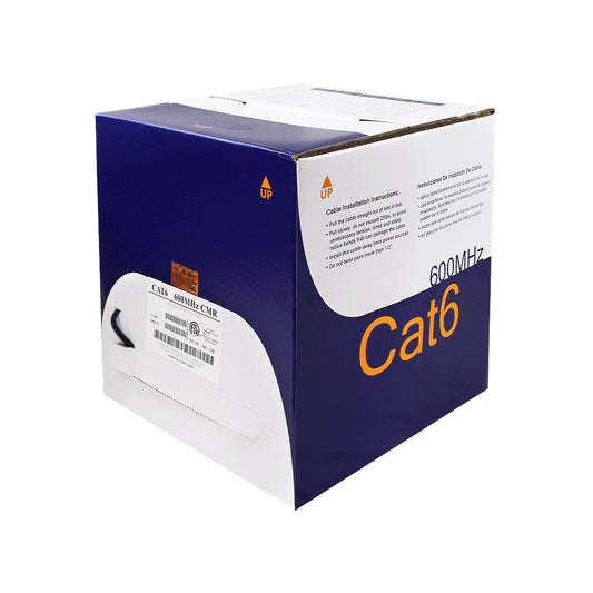 Cat6 Riser Wavenet 6E04URXX3N 600MHz UTP 23AWG 1000ft Solid Copper Ethernet Cable RIB (Reel-in-Box)