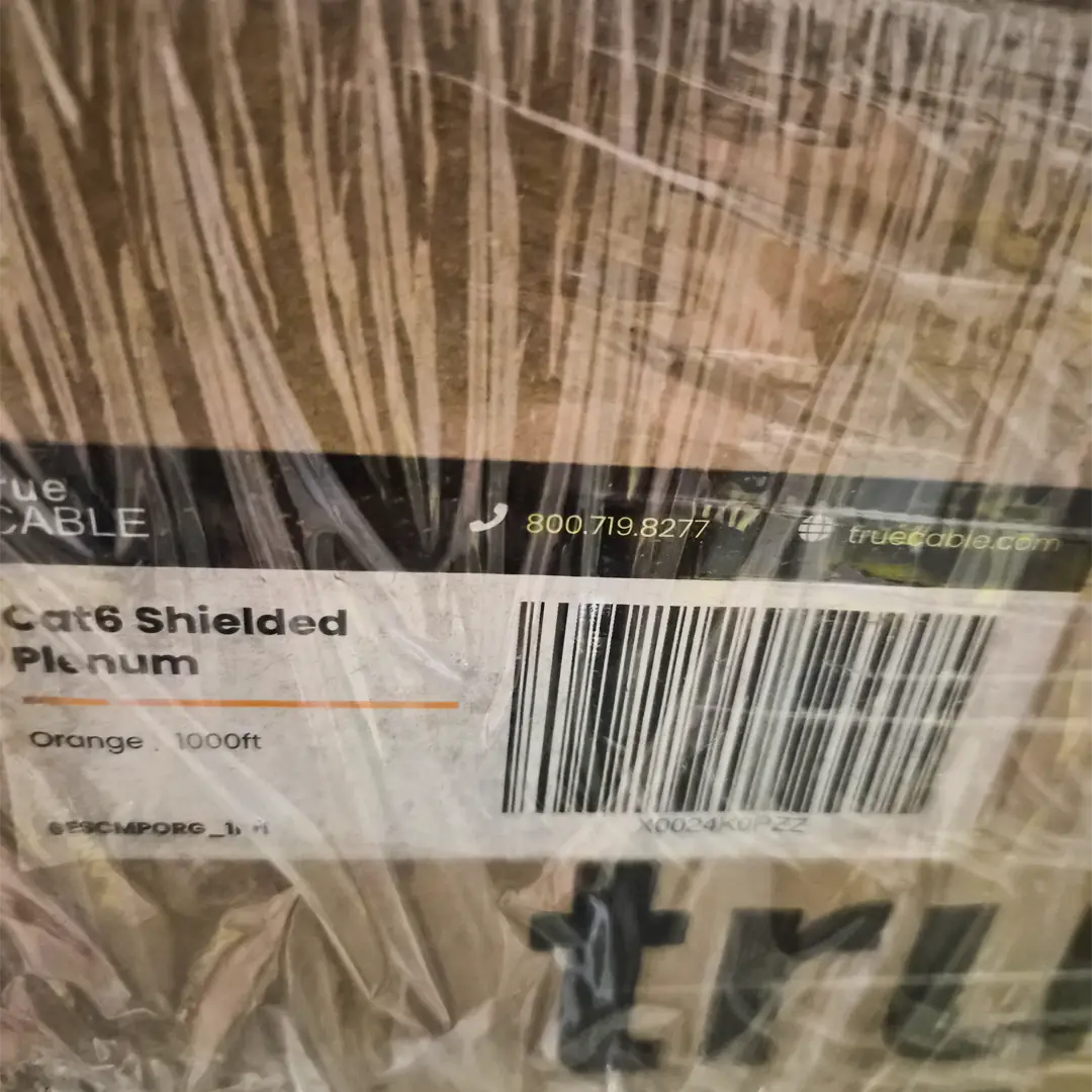Cat6 Plenum trueCABLE 6ESCMP 23AWG 550MHz F/UTP Shielded 1000ft Ethernet Cable